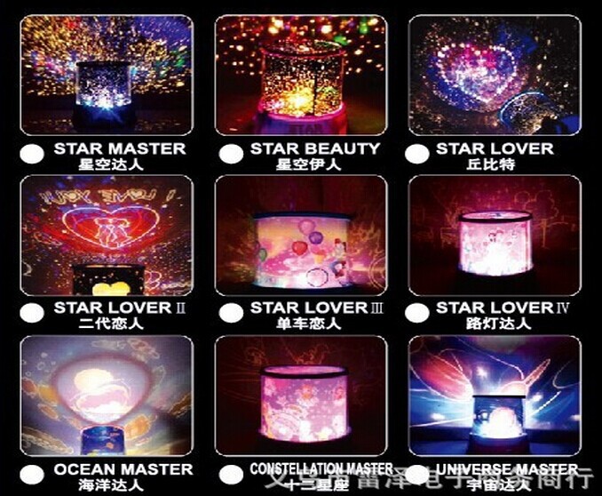 Ÿ ī   ȸ  ϴ ڽ  LED     Ʈ Ƽ   ̺ /Star Sky Romatic Gift Rotate Music Box Celestial Cosmos Master Led Projecto